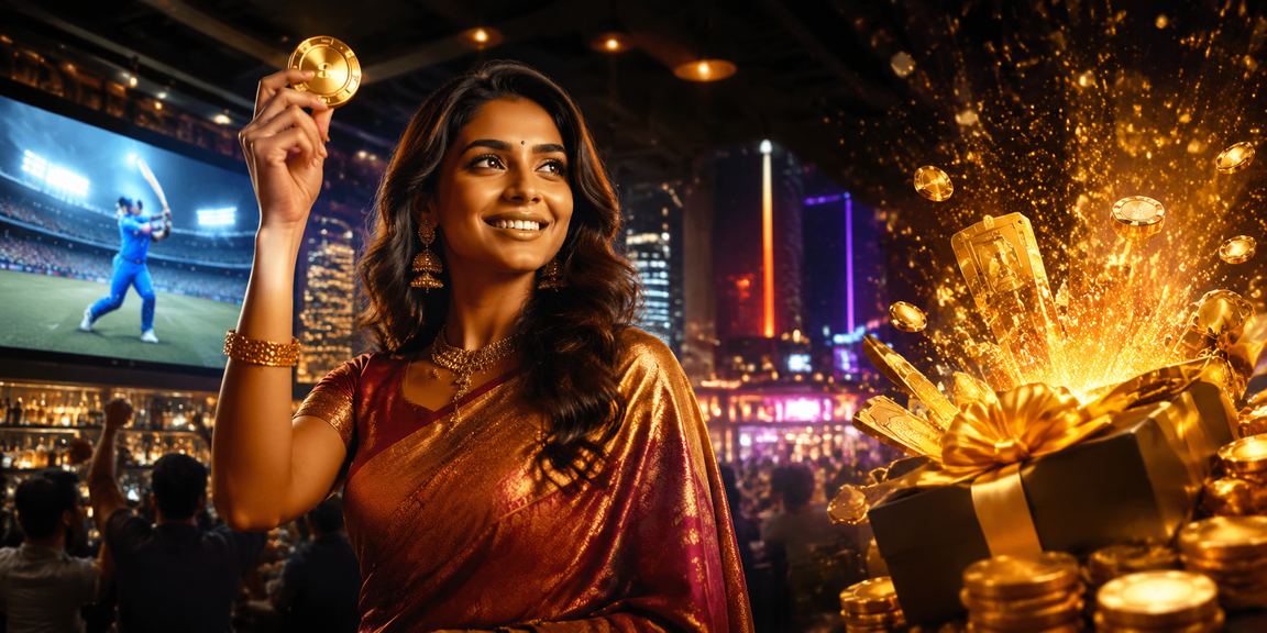 Player enjoying popular slots game in India with vibrant neon lights